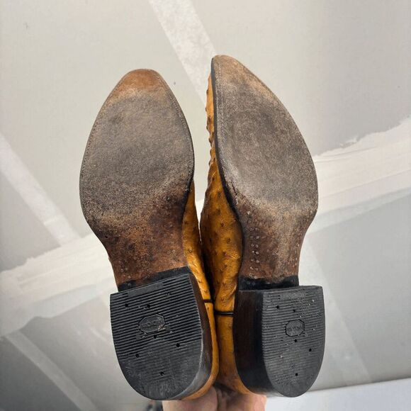 Vintage Villano Ostrich Boots Mens Size 9.5 EE Very Good Condition - Picture 8 of 11
